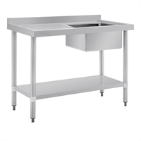 Vogue Single Sink Left Hand Drainer 1000mm