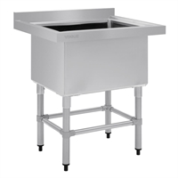 Vogue St/St Deep Pot Sink - 770mm (w) x 600mm (d)&nbsp; 90mm Drain