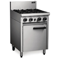 GAS RANGE 4 BURNER 600MM C/W STATIC OVEN -COBRA (Direct)