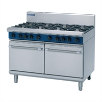 RANGE GAS 1200MM C/W GAS DBLE STATIC OVEN BLUE SEAL