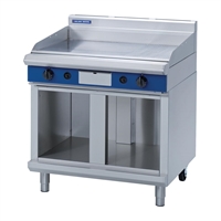 GRIDDLE 20MM PLATE 900MM GAS CABINET BASE BLUE SEAL