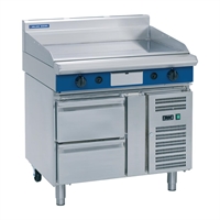 GRIDDLE 20MM PLATE 900MM GAS REFRIGERATION BASE BLUE SEAL