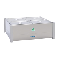 Roband Hot Bain-Marie BM22A fits 2 row x 2 1/2 size pans 4x 1/2 size 100mm pans & lids included
