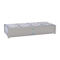 Roband Hot Bain-Marie BM24A fits 2 row x 4 1/2 size pans 8x 1/2 size 100mm pans & lids included