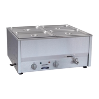 Roband Counter Top Bain-Marie includes 4x 1/2 Size 100mm Pans & Lids