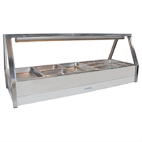 Roband Foodbar E25 Double Row Straight Glass with 10x 1/2 size 65mm Pans 15Amps