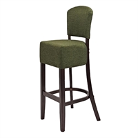 Hanoi Bar Chair In Soft Oak with Shetland Forest Seatpad