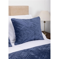 Comfort Constantine Quilted Cushion Cover with Zip Blue 55x45cm