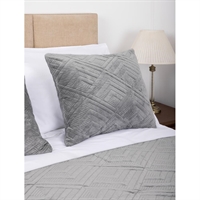 Comfort Constantine Quilted Cushion Cover with Zip Grey 55x45cm