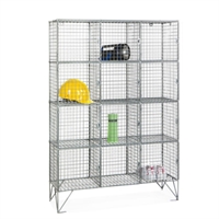 Twelve Compartment Mesh Locker