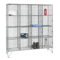 Sixteen Compartment Mesh Locker