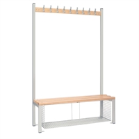 Single-Sided Island Seating with Mesh Tray Grey