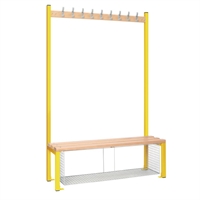 Single-Sided Island Seating with Mesh Tray Yellow