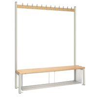 Single-Sided Island Seating with Mesh Tray Grey
