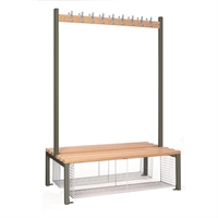 Double-sided Island Seating with Mesh Tray Dark Grey