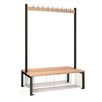 Double-sided Island Seating with Mesh Tray Black