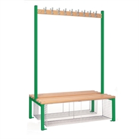 Double-sided Island Seating with Mesh Tray Green