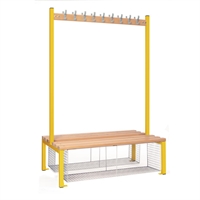 Double-sided Island Seating with Mesh Tray Yellow