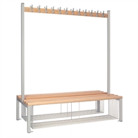 Double-sided Island Seating with Mesh Tray Grey