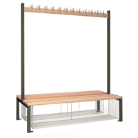 Double-sided Island Seating with Mesh Tray Dark Grey