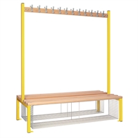 Double-sided Island Seating with Mesh Tray Yellow