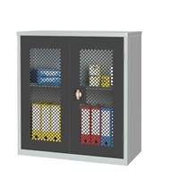 Mesh-Fronted Stock Control Cupboard Dark Grey