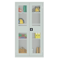 Mesh-Fronted Stock Control Cupboard Grey