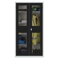 Clothing and Equipment Mesh-Fronted Cupboard Black