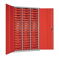 51 Tray High-Capacity Storage Cupboard Red