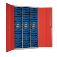 51 Tray High-Capacity Storage Cupboard Red