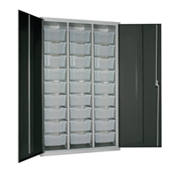 27 Tray High-Capacity Storage Cupboard Dark Grey