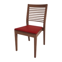 Bolero Bespoke Marty B Stacking Chair in Red/Walnut