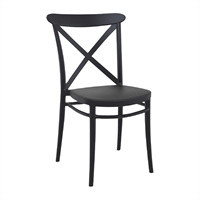 Cross Side Chairs Black (2 Pack)