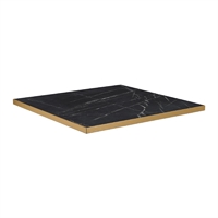 Omega Square Laminate Table Top Black Marble