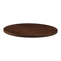 Solid Ash Dark Walnut Round Table Top