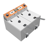 HOST Countertop Electric Fryer 2x 8Ltr HOST0578FD