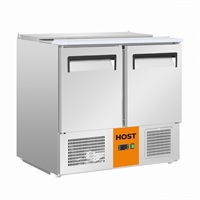 HOST 2 Door Saladette Counter Fridge with chopping board 240Ltr HOST1303SR