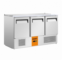HOST 3 Door Saladette Counter Fridge with Chopping Board 368Ltr HOST1304SR
