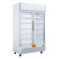 HOST Double Door Display Cooler with Light Box 950Ltr HOST1110UR