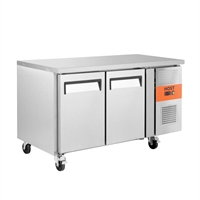 HOST Double Door Counter Freezer Stainless Steel 282Ltr HOST1705CF