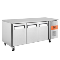HOST 3 Door Counter Freezer Stainless Steel 417Ltr HOST1706CF