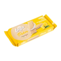 Gastone Lago Poker Lemon Cream Wafers 45g (20 Pack)