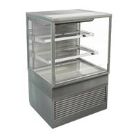 Cossiga Tower BTG Open Front Freestanding Multideck Display Fridge w/Hinged Stainless Rear Door