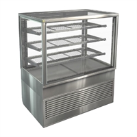 Cossiga Heated Freestanding Multideck Display w/Sliding Front & Rear Doors