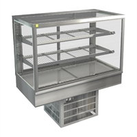 Cossiga Tower STG Refrigerated Countertop Drop-in Display w/Solid Front Glass & Rear Sliding Doors