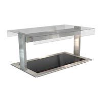 Cossiga Linear Series Drop-in Ceramic Glass Hotplate w/Flat Top Sneeze Guard