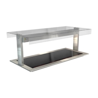 Cossiga Linear Series Drop-in Ceramic Glass Hotplate w/Flat Top Sneeze Guard