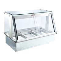 Cossiga Linear Series Drop-in Bain Marie w/Square Glass Assisted Service