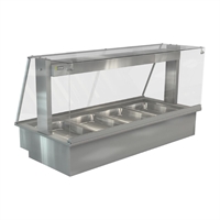 Cossiga Linear Series Drop-in Bain Marie w/Square Glass Assisted Service