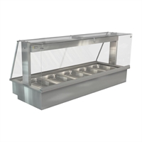 Cossiga Linear Series Drop-in Bain Marie w/Square Glass Assisted Service
